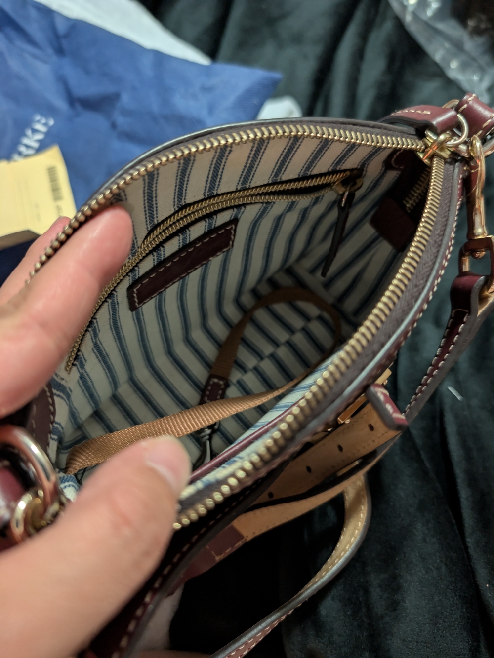 Dooney & Bourke Florentine Leather Mini Domed Crossbody - Picture 9 of 12